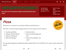 Tablet Screenshot of defaziospizza.com